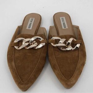Steve Madden Suede Mules with chain!